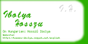 ibolya hosszu business card