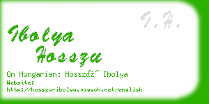 ibolya hosszu business card